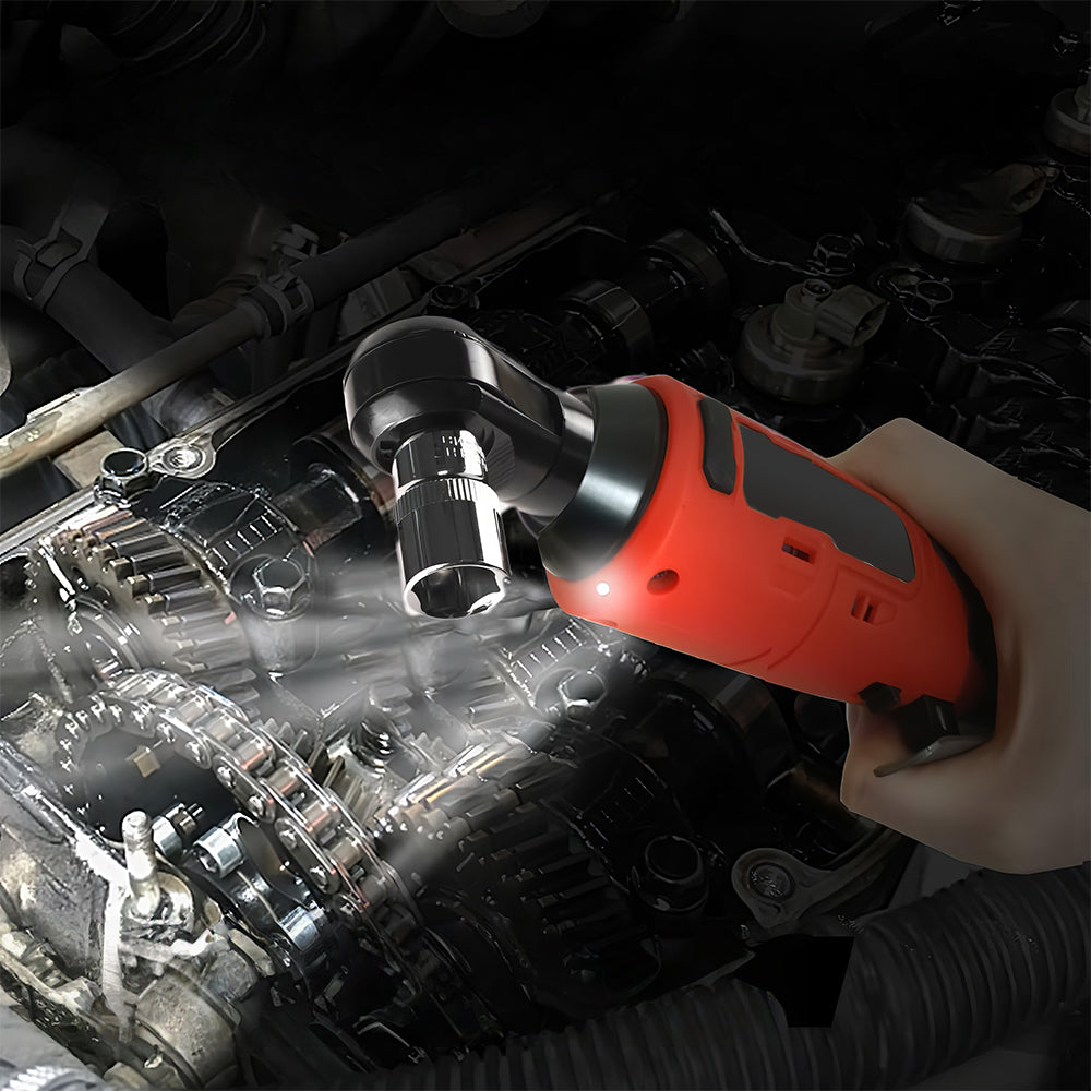 12V 3/8" Cordless Electric Ratchet Wrench Set, 45 Ft-Lbs with 2 Batteries