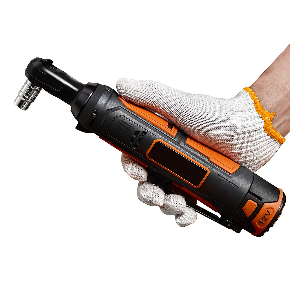 12V Cordless 3/8" Electric Ratchet Wrench Set with 2 Batteries & Fast Charge