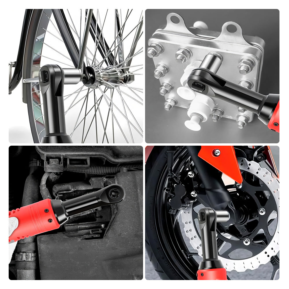 12V 3/8" Cordless Electric Ratchet Wrench Set, 45 Ft-Lbs with 2 Batteries