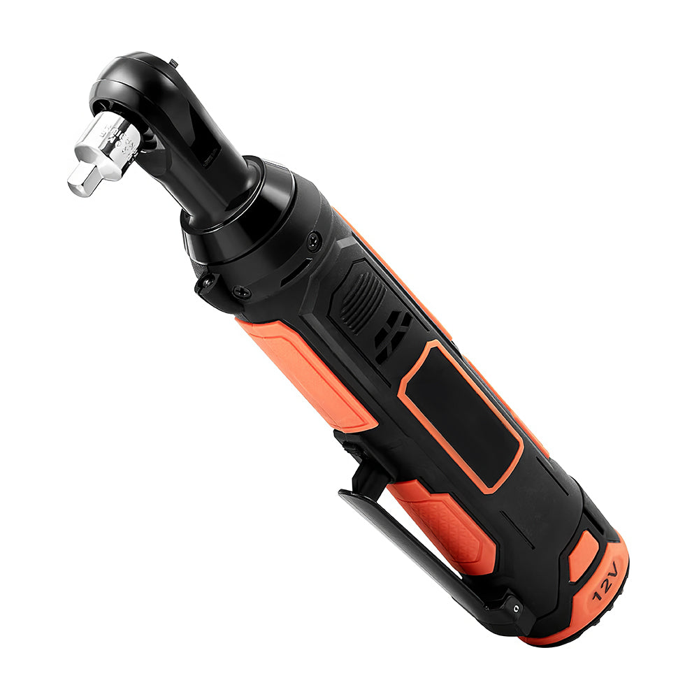 12V Cordless Electric Ratchet Wrench Kit 33 Ft lbs with 2 Batteries 3 8 Inch LED Socket Set Fast Charger 9 Sockets