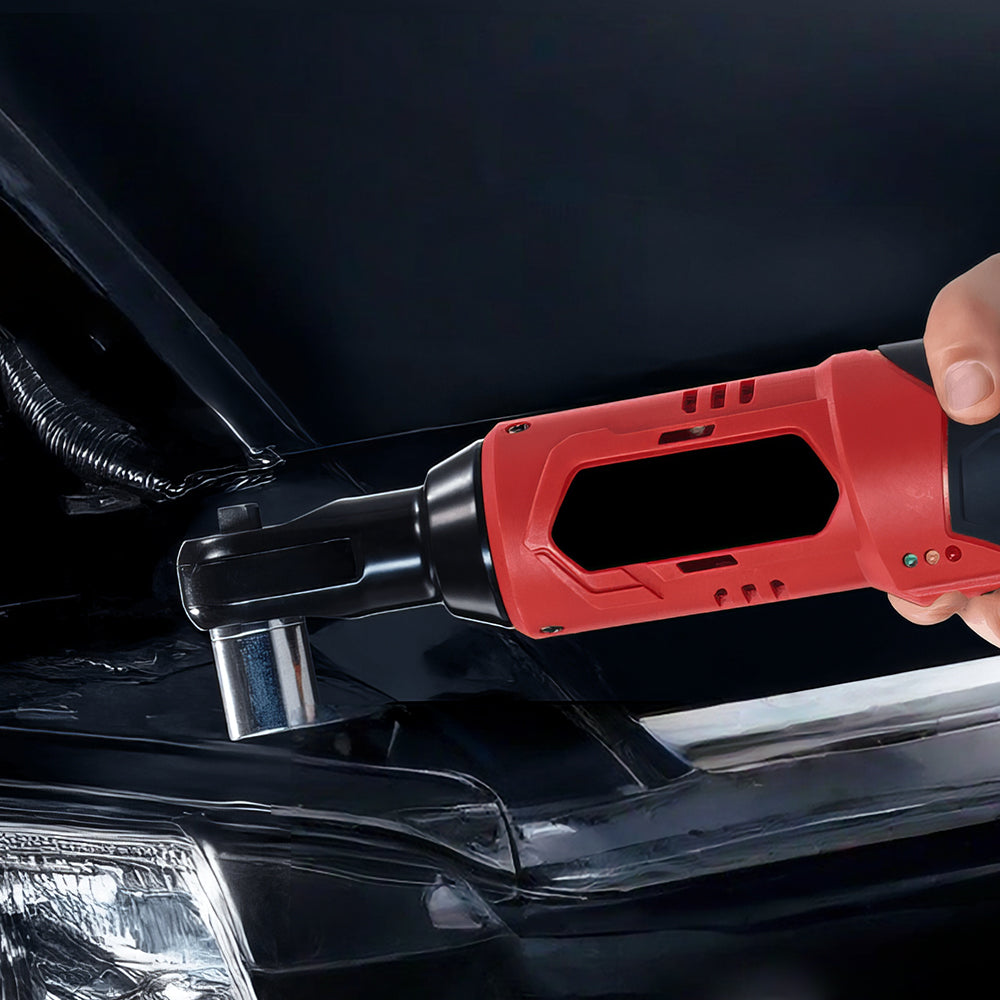 12V Cordless Electric Ratchet Wrench 3 8 Set 2 Batteries LED Light
