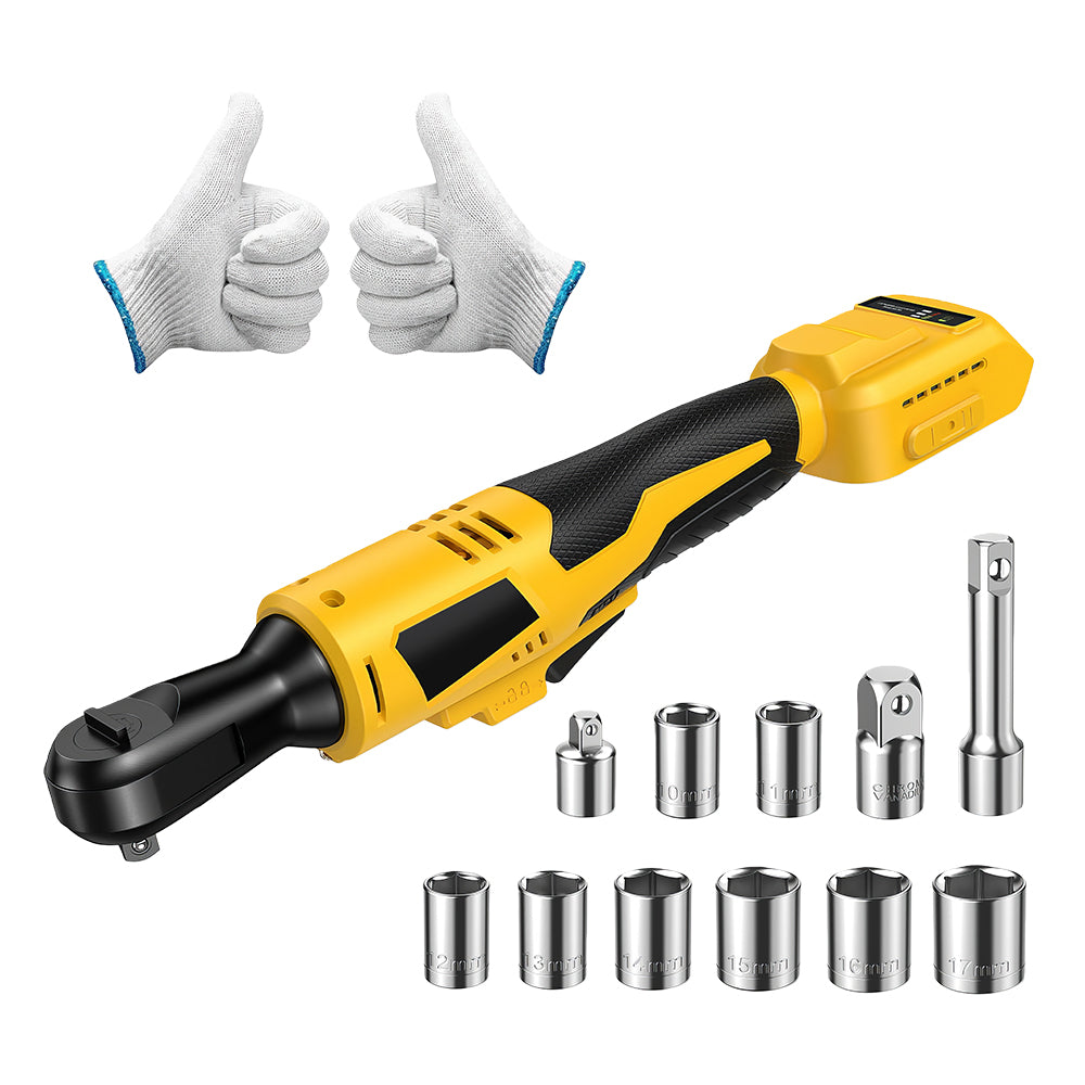 3/8" Brushless Cordless Ratchet Wrench for 20V Max, 75 Ft-Lbs