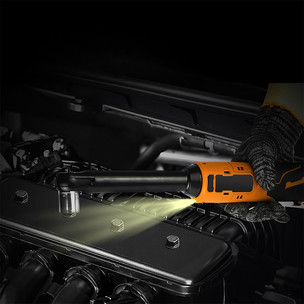 12V 3/8" Cordless Electric Ratchet Wrench Set, 45 Ft-Lbs with 2 Batteries